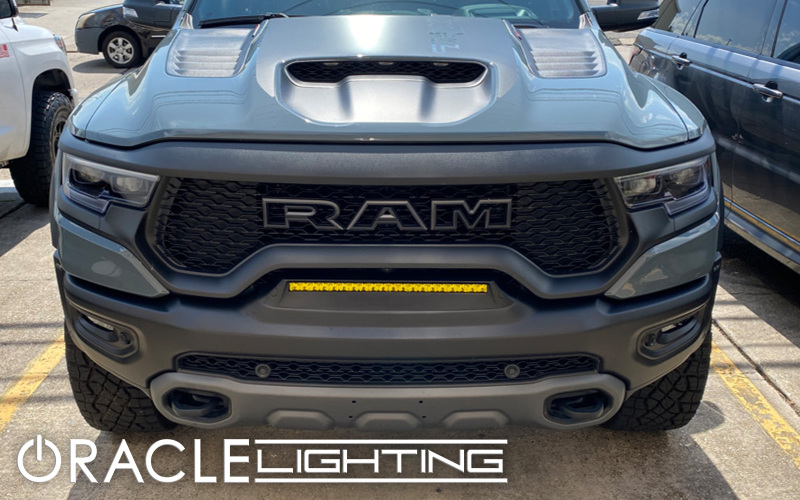 RAM Rebel LED Light Bar - Front - ORACLE Lighting - Front Bumper Flush - Yellow - `19-`22